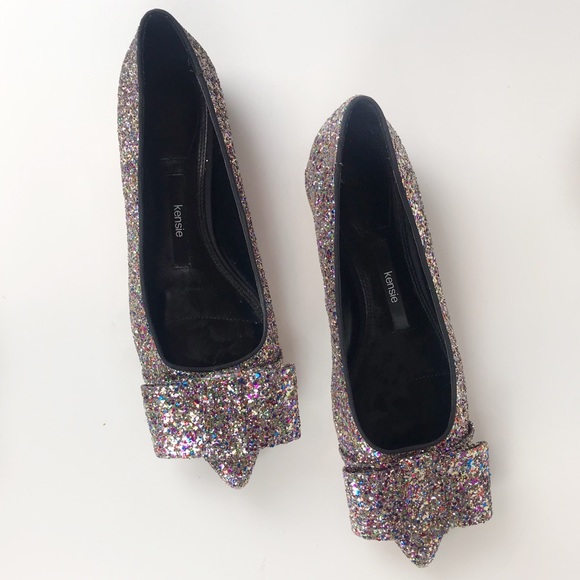 Kensie Shoes - Kensie Women’s Multicolor Glitter Flats with Bow